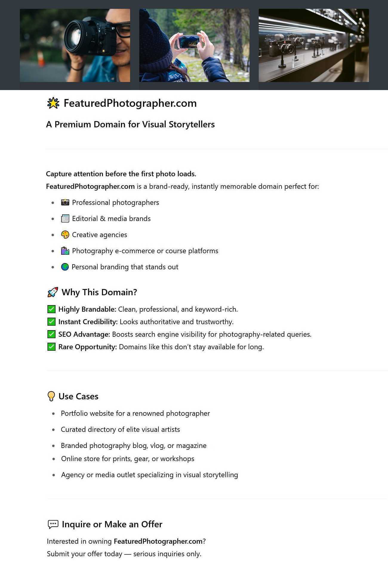 Domain preview